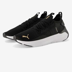 Puma Black and Gold Athletic Shoes